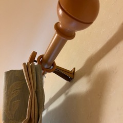 カーテン カーテンレール 木製 200cmの画像