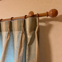 カーテン カーテンレール 木製 200cmの画像