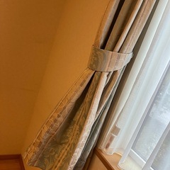 カーテン カーテンレール 木製 200cmの画像