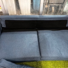 格安★ファブリックソファ　ネイビー　2人がけソファ　の画像