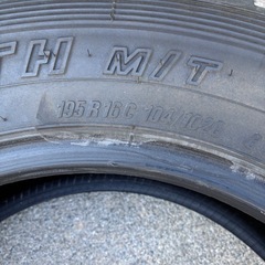 ジムニー　タイヤ　195r16 オフロードタイヤ　MTタイヤの画像
