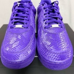 パープル ヘビ柄 スニーカー 28.5cmの画像