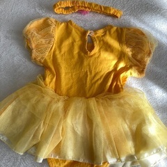 ベビーロンパース　プリンセスドレス（ヘアバンド付）　70の画像