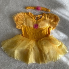 ベビーロンパース　プリンセスドレス（ヘアバンド付）　70の画像