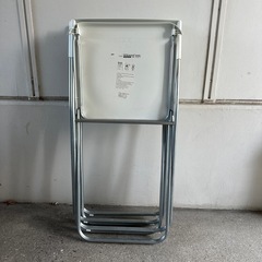 IKEA（イケア）の折りたたみチェア3点SETホワイトの画像