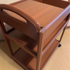 木製ワゴン　美品！　　　の画像