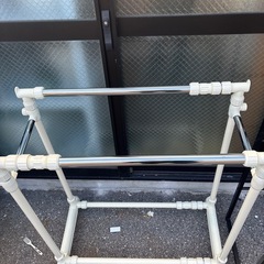 2連伸縮式ハンガーラック ホワイトの画像