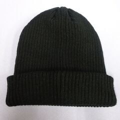 ( E-49 )MARVEL マーベル ニット帽 ブラック 黒 ５７～５９ｃｍ 中古の画像