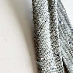 【ドリーム池田店】△ほころび有△バーバリー　ネクタイ　グリーン　IKW-249の画像