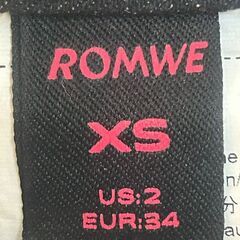 ROMWE ブラックジーンズ　フレアパンツ　XS S_307の画像