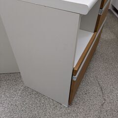 【お買い得】キッチンボード クラフトコガ ダイニングボード レンジボード 食器棚 スライド扉 上段モイス加工付き 高さ180.5cm 幅89.5cm：ナチュラル/ホワイトの画像