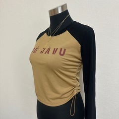 【新品】　y2k　ストリート　ドロストラグランショート丈長袖トップス　カジュアルの画像