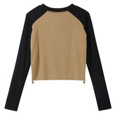 【新品】　y2k　ストリート　ドロストラグランショート丈長袖トップス　カジュアルの画像