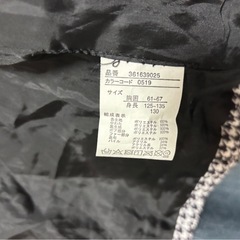 女の子 コート 130cm ジャケット千鳥格子 ジャンパー ダウン 柄の画像