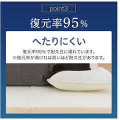 ニトリ　3つ折り高反発マットレス厚さ10cm(日本製)ダブルの画像