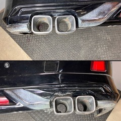 トヨタ ヴェルファイア 25前期 リアバンパー LEDリフレクター マフラーカッター付きの画像