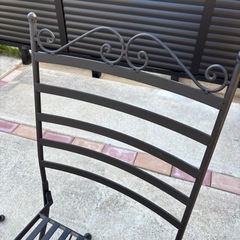 お話中です　ガーデンチェア　2脚セットの画像