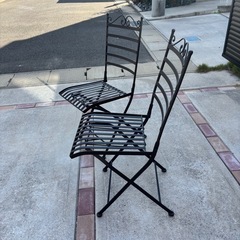 お話中です　ガーデンチェア　2脚セットの画像