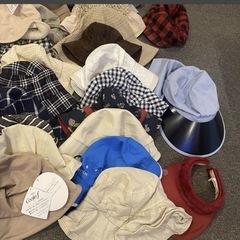 ①メンズ レディース キッズ ユニセックス 帽子まとめ売り キャップ ハット サンバイザー等 94個 未チェックの画像