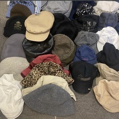①メンズ レディース キッズ ユニセックス 帽子まとめ売り キャップ ハット サンバイザー等 94個 未チェックの画像