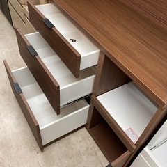 🤎NITORI ニトリ🤎3面レンジボード🤎エトナ🤎耐震ラッチ付き🤎ブラウン🤎木目調🤎おしゃれ🤎2660の画像