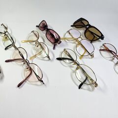 まとめ売り女性用度付中古メガネ9点セット(レンズ更新用)￥4950➔￥3950の画像
