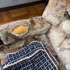 昭和アンティーク 応接セット3点+テーブル 重厚家具 引き取り限定の画像