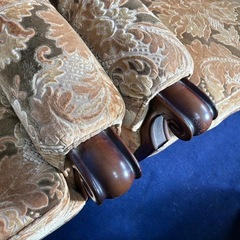 昭和アンティーク 応接セット3点+テーブル 重厚家具 引き取り限定の画像