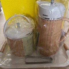 新品　象印　籐ピッチャーアイスペールトレーセット　の画像