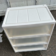 【中古品】天馬 Tenma  衣装ケース チェスト3段 キャスター付きの画像