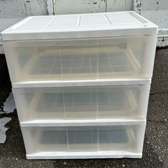 【中古品】天馬 Tenma  衣装ケース チェスト3段 キャスター付きの画像