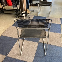 A2511-351　Niels Jorgen Haugesen 1977年 X-ライン チェア③ hommage版 北欧風 スチールフレーム メッシュ素材 ブラック サビ、キズ汚れ有りの画像