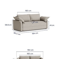 コアラ　ソファーベッド　CUSHY 
3人掛け　 クイーンの画像