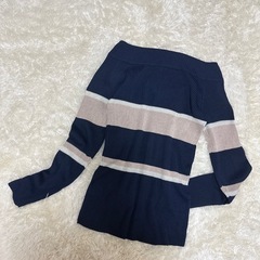 【新品】　VANITY FACE　2way　Vネックボーダーリブニットトップスの画像