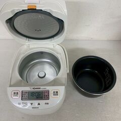 【ZOJIRUSHI】 象印 マイコン 炊飯ジャー NL-BE05 ソフトホワイト 2022年製 キッチン家電 動作確認済み A0888の画像