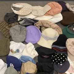② 売り切り メンズ レディース キッズ ユニセックス 帽子まとめ売り キャップ ハット サンバイザー等 82個 未検品の画像