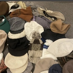 ② 売り切り メンズ レディース キッズ ユニセックス 帽子まとめ売り キャップ ハット サンバイザー等 82個 未検品の画像