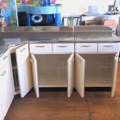 L型キッチン　ホーロー　サンウェーブ　リユース品　価格　110,000円の画像