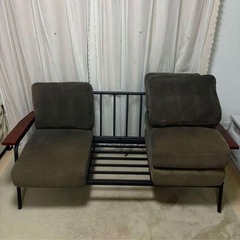 3人掛けソファ Basquiat コーデュロイソファ モスグリーンの画像