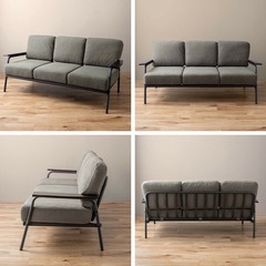 3人掛けソファ Basquiat コーデュロイソファ モスグリーンの画像