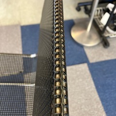 A2511-353　Niels Jorgen Haugesen 1977年 X-ライン チェア⑤ hommage版 北欧風 スチールフレーム メッシュ素材 ブラック サビ、キズ汚れ有りの画像