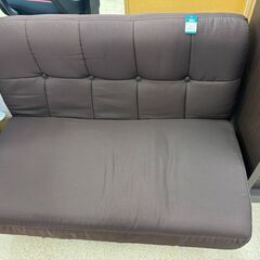 二人掛けソファ ブラウン 幅100cm×奥行69cm×高さ66c...