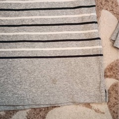 （中古）【UNIQLO・Sサイズ】地厚ボーダーカットソー 2枚セット（ネイビー/グレー）​の画像