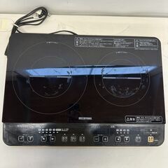 伊勢崎店【現状品】ji11-43 IRIS OHYAMA アイリスオーヤマ 2口IHコンロ IHK-W1S-B 2016年製の画像