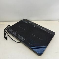 伊勢崎店【現状品】ji11-43 IRIS OHYAMA アイリスオーヤマ 2口IHコンロ IHK-W1S-B 2016年製の画像