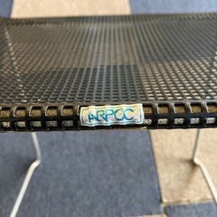 A2511-354　Niels Jorgen Haugesen 1977年 X-ライン チェア⑥ hommage版 北欧風 スチールフレーム メッシュ素材 ブラック サビ、キズ汚れ有りの画像