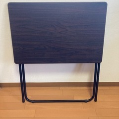 ニトリ　折り畳み机　テーブル　茶色の画像