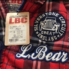 アウタージャンパー　110　赤　チェックの画像