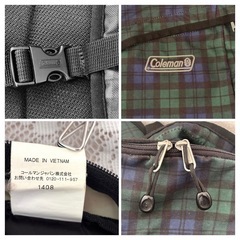 Coleman コールマン バックパック ウォーカー25グリーンチェック柄 リュックサックの画像
