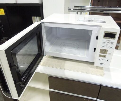 日立 フラット庫内 電子レンジ 17L 2019年製 最大800W HMR-FS182 ヘルツフリー 単機能レンジ キッチン家電 HI